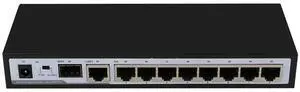FOR 10Ports Gigabit Switch Ethernet Splitter Smart Network Switcher 9X1000Mbps Rj45+1X1000Mbps Sfp Port Rj45 Hub Eu Plug