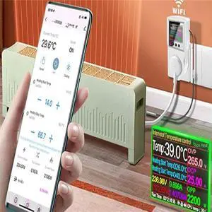 FOR Smart Home Wifi Socket AC Voltmeter Thermostat With Timing Switch Sensor Probe Cooling Heating EU Plug