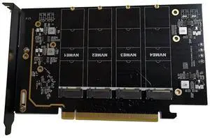 FOR M.2 NVME to PCIe 4.0 X16 Adapter Card, Supports 4 NVMe M.2 2280, Supports Bifurcation Raid