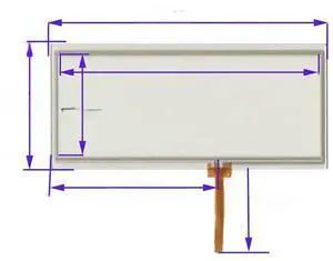 FOR 7inch 4-Wire TT05240A10 Resistive Screen For Futaba T14MZ T14MZ Digitizer Resistive Screen Glass Panels 165*75mm