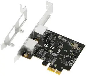 FOR 2.5G Gigabit Network Card Adapter with 2 Ports 2500Mbps PCIe 2.5Gb Ethernet Card RJ45 LAN Computer Controller Card