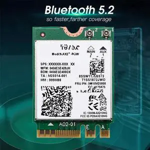 FOR 1675X WiFi Card+2X8DB AX210NGW AX1675X Wi-Fi 6E 2.4G 5G 6G 5374Mbps BT 5.2 M.2 NGFF WiFi Adapter