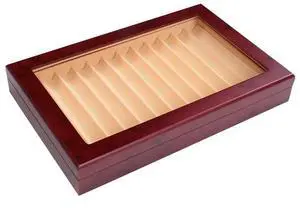 FOR 12 Slots Wood Pen Display Box Pen Fountain Storage Box Wood Showcase Organizer