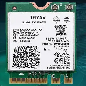 FOR 1675X WiFi Card+8DB Kit AX210NGW AX1675X Wi-Fi 6E 2.4G 5G 6G 5374Mbps BT 5.2 M.2 NGFF WiFi Adapter