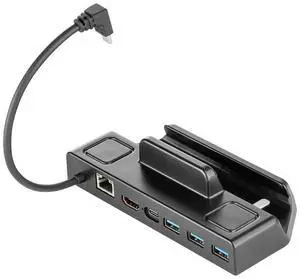 FOR Docking Station TV Base Stand 6 in 1 Hub Holder Dock 60Hz HDMI-Compatible USB-C RJ45 Ethernet for Steam Deck Console