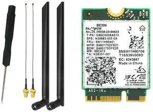 FOR WIFI 7 BE200 BE200NGW WiFi Card+8DB BT 5.4 802.11AX Tri-Band M.2 NGFF Network Adapter for Win10/11