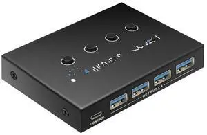 FOR USB 3.0 Switch KM Selector 4 Computer Laptop PC Host Sharing 4 USB Devices KVM Switcher Box Share Printer Mouse Keyboard