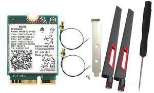 FOR WIFI 7 BE200 BE200NGW WiFi Card+2PC 10DB BT 5.4 802.11AX Tri-Band M.2 NGFF Network Adapter for Win10/11
