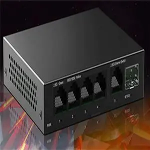 FOR 2.5G Switch 5 Port 2500Mbps Network Switch with 10G SFP+ Auto MDI/MDIX Plug Play Unmanaged Ethernet Switch EU PLUG