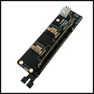 FOR Gen4 2 Ports 8I X2 To PCIE 4.0 X16 Slot Adapter Board for Network Card Graphics Video Card Capture Card