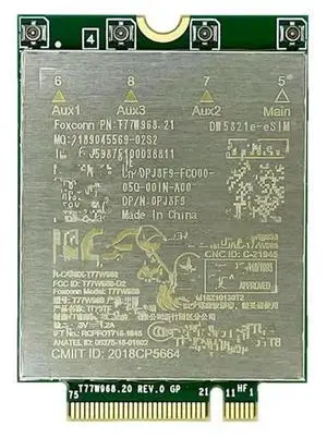 FOR T77W968 for DW5821E Cat16 GNSS 5G WWAN Card Module for Lattore 5420 5424 7424 Rugged 7400/7400 2-In