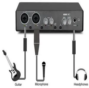 FOR Audio Interface Sound Card 24-Bit/192KHz AD Converter for Electric Guitar Live Recording Professional Studio Singing