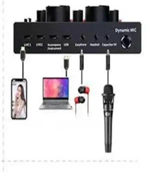 FOR BM-800+V8 Sound Card Kit Podcast Equipment Bundle Voice Network Karaoke Diaphragm Condenser Microphone Karaoke Kit