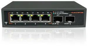 FOR 2.5G Ethernet Network Switch LAN Hub 4X2.5G+2X10G SFP+ Uplink Port Fanless for NAS Wifi Router AP VDI EU Plug