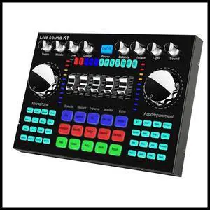 FOR K1 Live Sound Card Portable Sound Card Profession Adjustable Volume Audio for Music Recording
