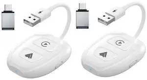FOR 2PCS 2 In 1 Adapter For Auto Dongle For Wired &
