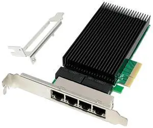 FOR 2.5G Gigabit Network Card 4 Port RJ45 for I226 PCI-E X4 Server Gigabit Ethernet NIC I226-T4 for Desktop