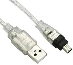 FOR USB Male to Firewire IEEE 1394 4 Pin Male iLink Adapter Cord firewire 1394 Cable for DCR-TRV75E DV