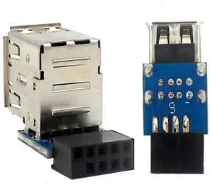 FOR 2Pcs/lot Motherboard 9Pin to Dual USB2.0 PC Hardware Cable Adapter with Built-in USB Interface FOR 2Pcs/lot Motherboard 9Pin to Dual USB2.0 PC Hardware Cable Adapter with Built-in USB Interface