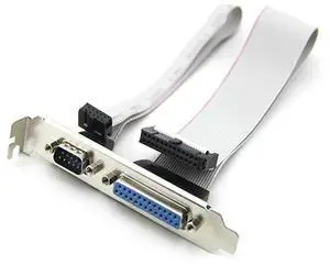 FOR DB25 25Pin Parallel Port Printer LPT + RS-232 RS232 COM DB9 9Pin Serial Port Cable Cord Wire Bracket FOR DB25 25Pin Parallel Port Printer LPT + RS-232 RS232 COM DB9 9Pin Serial Port Cable Cord Wire Bracket