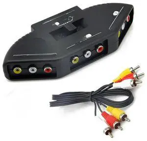 FOR Audio Video AV RCA Switch Splitter Selector 3 to 1 RCA composite AV cable for STB TV DVD player