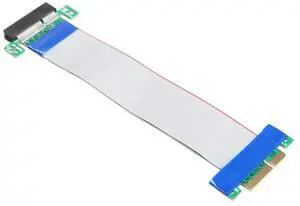 FOR PCI-E 4X Card Flex Extension Cable Ribbon Adapter Converter
