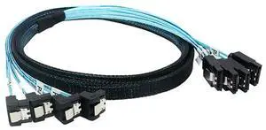 FOR SAS 4.0 4SATA to 4SATA Cable with 90° Bend - Effortless Data cable Transfer for SSD Hard Drives and Motherboards