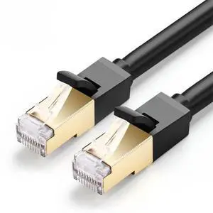 FOR High Speed Cat 7 RJ45 Ethernet Lan Network Cable for PC Laptop Golden RJ45 Con tor