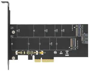 FOR M.2 NVMe SSD NGFF TO PCIE X4 adapter M Key B Key dual interface card PCI Express 3.0 x4 2230-22110 All Size m.2
