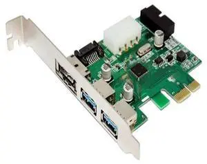 FOR Power Over eSATA eSATAp II USB 3.0 USB3.0 to PCI-E PCI Express Card w Motherboard 20 pin Con tor