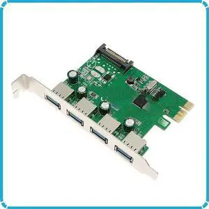 FOR 4 Port PCI-E To USB3.0 Hot Swap Plug and Play Converter Card PCI-E 2.0 standard Chipset PCIE Expansion Card