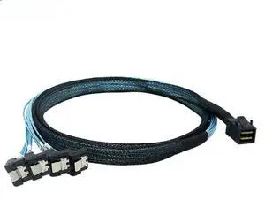 FOR MINI SAS SFF-8643 to 4 Ports SATA 90 degree server high-speed con tion cable