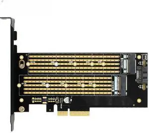FOR SK6 M.2 NVMe SSD NGFF TO PCIE X4 adapter M Key B Key dual interface card PCI Express 3.0 x4 2230-22110 All Size m.2