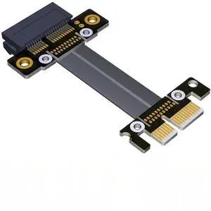 FOR PCI-E PCI Express 1X To 1X Slot Card Converter Ribbon Adapter Extension Cable 8Gbps X1 Gold Plated For BTC Mining