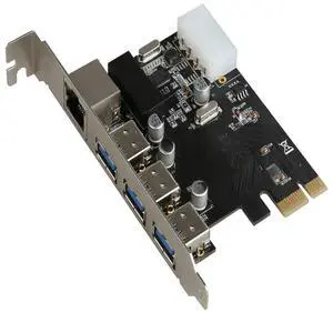 FOR multi-function 1 port RJ45 network con tion and 3 port USB3.0 PCIe card