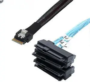 FOR Reliable performance PCIE Slimline SAS 4.0 38pin SFF-8654 4i to SFF-8482 server cable high-speed data transfer