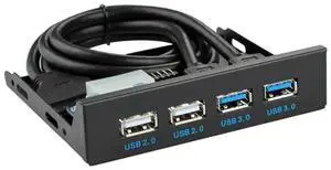 FOR 3.5 Floppy Bay Internal 20 Pin Super Speed USB 2.0 x 2+ USB 3.0 x 2 Front Panel WIN10