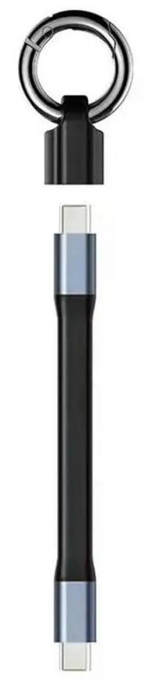FOR PD65W USB Type C To Type-C Cable Mini Keychain Portable 3A Fast Charging Type-C Short Data Cable For Type-C Devices FOR PD65W USB Type C To Type-C Cable Mini Keychain Portable 3A Fast Charging Type-C Short Data Cable For Type-C Devices