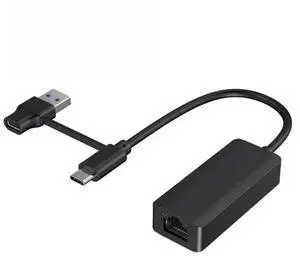 FOR 2-In-1 1000Mbps Network Card USB Type-C To RJ45 Adapter USB 3.0 Network Card Converter For PC Laptop FOR 2-In-1 1000Mbps Network Card USB Type-C To RJ45 Adapter USB 3.0 Network Card Converter For PC Laptop