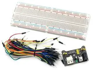 FOR MB102 Breadboard Power Module Kit With 830 Point Solderless Breadboard & 65 Flexible Jumper Wires For Prototyping FOR MB102 Breadboard Power Module Kit With 830 Point Solderless Breadboard & 65 Flexible Jumper Wires For Prototyping