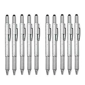 FOR 10 PCS Multifunction Tool Pen Capacitive Touch Screen Stylus With Screwdriver Ruler Refillable Ballpoint FOR 10 PCS Multifunction Tool Pen Capacitive Touch Screen Stylus With Screwdriver Ruler Refillable Ballpoint