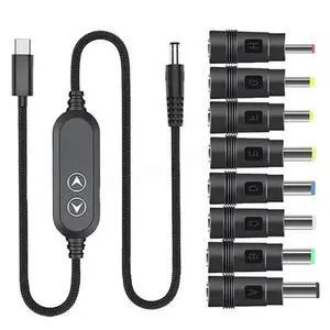 FOR Type-C To DC Power Adapter Cable 100W PD Boost Cable Type-C To DC5.5Mm And 5V 12V 15V 19V 20V Multiple Voltage Support Sele FOR Type-C To DC Power Adapter Cable 100W PD Boost Cable Type-C To DC5.5Mm And 5V 12V 15V 19V 20V Multiple Voltage Support Sele