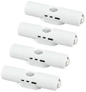FOR Smart RGB Gradient Wall Lamp 4Pcs Rechargeable Magnetic Motion Sensor Night Light For Bedroom Bathroom Closet Garden FOR Smart RGB Gradient Wall Lamp 4Pcs Rechargeable Magnetic Motion Sensor Night Light For Bedroom Bathroom Closet Garden