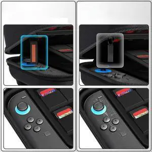 FOR 2 Case, Can Hold 24 Game Cartridges,Hard Shell Travel Carrying Case Pouch For Console And Accessories Case FOR 2 Case, Can Hold 24 Game Cartridges,Hard Shell Travel Carrying Case Pouch For Console And Accessories Case