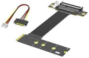 FOR Rig Network Card Nvme SSD Adapter NVME To PCI-E 4.0 X4 Riser Cable 90 Degree Angle Pcie Extension Cable FOR Rig Network Card Nvme SSD Adapter NVME To PCI-E 4.0 X4 Riser Cable 90 Degree Angle Pcie Extension Cable