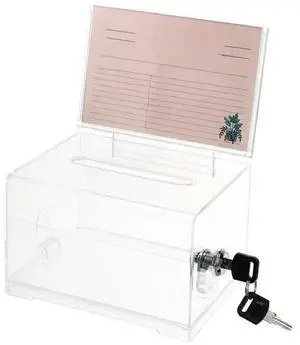 FOR Clear Acrylic Business Card Holder Storage Box Suggestion Ballot Raffle Donation Trading Card Desk Accessories Organizer Ga FOR Clear Acrylic Business Card Holder Storage Box Suggestion Ballot Raffle Donation Trading Card Desk Accessories Organizer Ga
