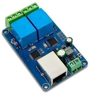 FOR MCU W5500 2-CH Modbus RTU Network Relay Module Wired Ethernet LAN TCP/IP Communication Controller Protocol FOR MCU W5500 2-CH Modbus RTU Network Relay Module Wired Ethernet LAN TCP/IP Communication Controller Protocol