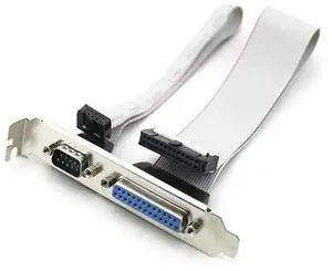 FOR DB25 25Pin Parallel Port Printer LPT + RS-232 RS232 COM DB9 9Pin Serial Port Cable Cord Wire Bracket FOR DB25 25Pin Parallel Port Printer LPT + RS-232 RS232 COM DB9 9Pin Serial Port Cable Cord Wire Bracket