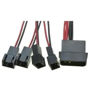 FOR Molex IDE Male Port 1 to 4 ways 3Pin Fan Male port Cable D plug to3 Pin cooler Y Splitter Power supply Cable 12V FOR Molex IDE Male Port 1 to 4 ways 3Pin Fan Male port Cable D plug to3 Pin cooler Y Splitter Power supply Cable 12V