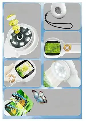 FOR Educational 500X Mini Microscope Cute Handheld Science With Photo And Video Function Outdoor Kid Learning Tool FOR Educational 500X Mini Microscope Cute Handheld Science With Photo And Video Function Outdoor Kid Learning Tool
